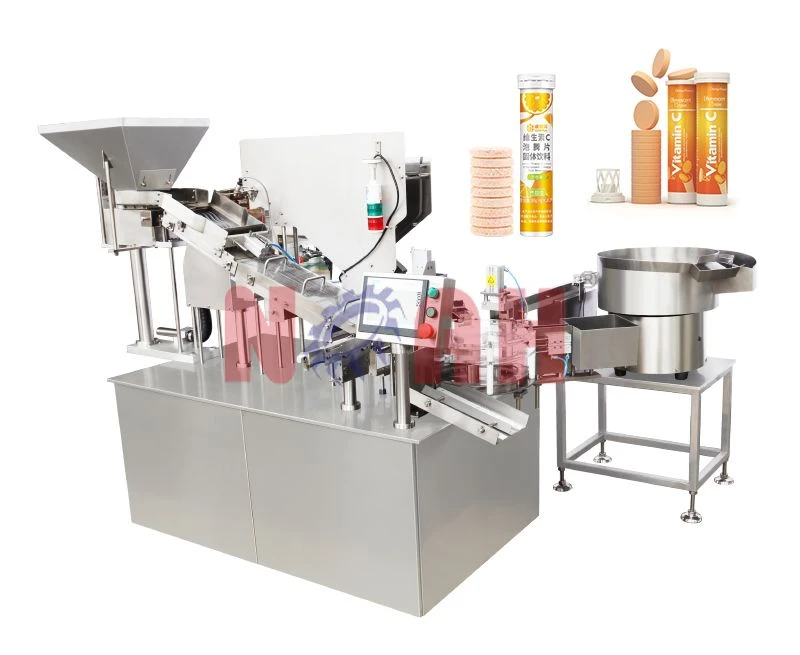 Automatische Abf&uuml;ll- und Verschlie&szlig;maschine f&uuml;r Tablettenr&ouml;hrchen NTF-100