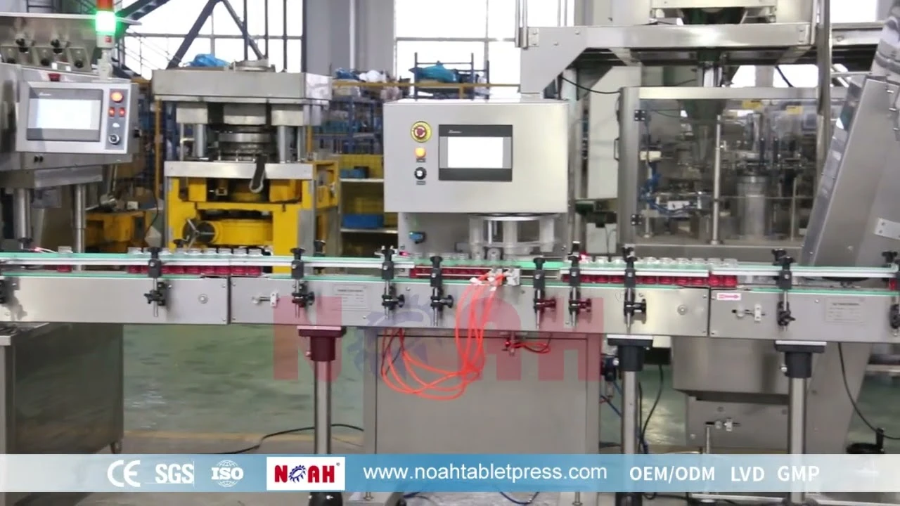 Automatische Produktionslinie zum Z&auml;hlen und Bef&uuml;llen von Tablettenkapseln GS-12